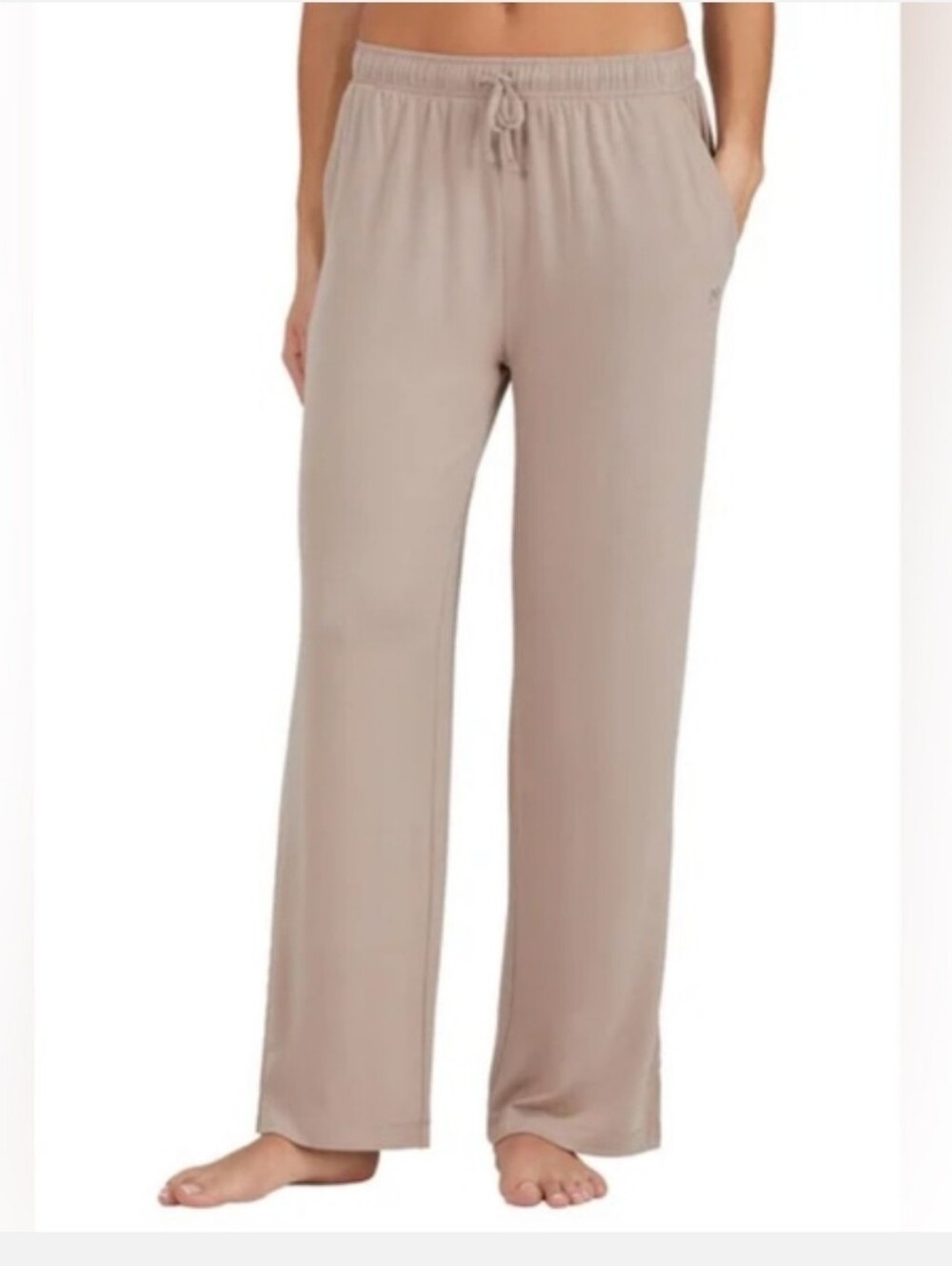 Natori Lounge Pants Size Large Taupe PJ Pants Casual Neutral Relaxed Flowy Light - Picture 4 of 12